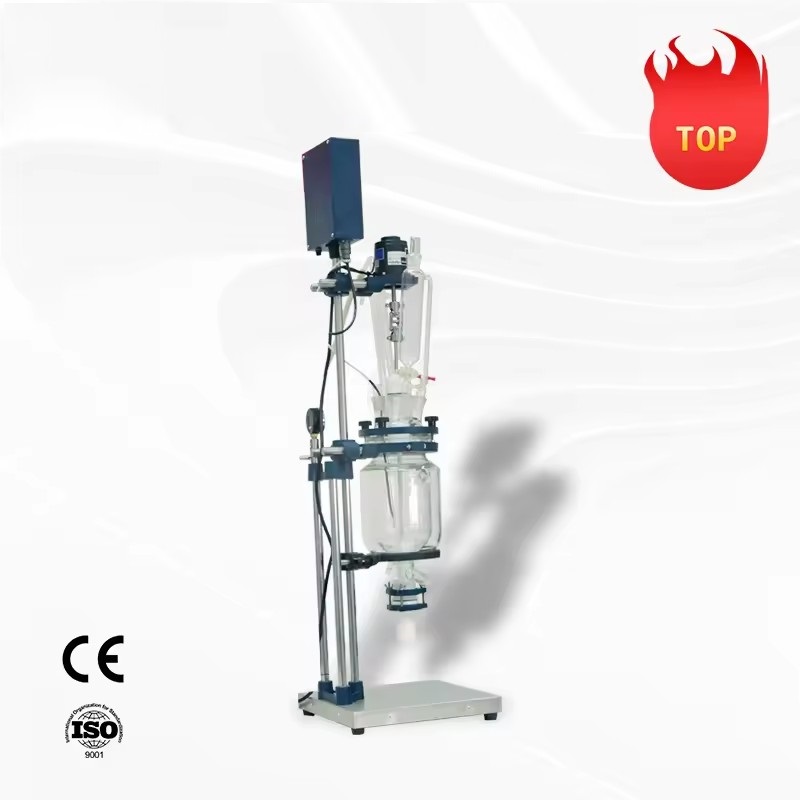 2l 5l 10l 20l 50l 100l 200l chemical lab jacketed double single layer glass reactor reaction kettle