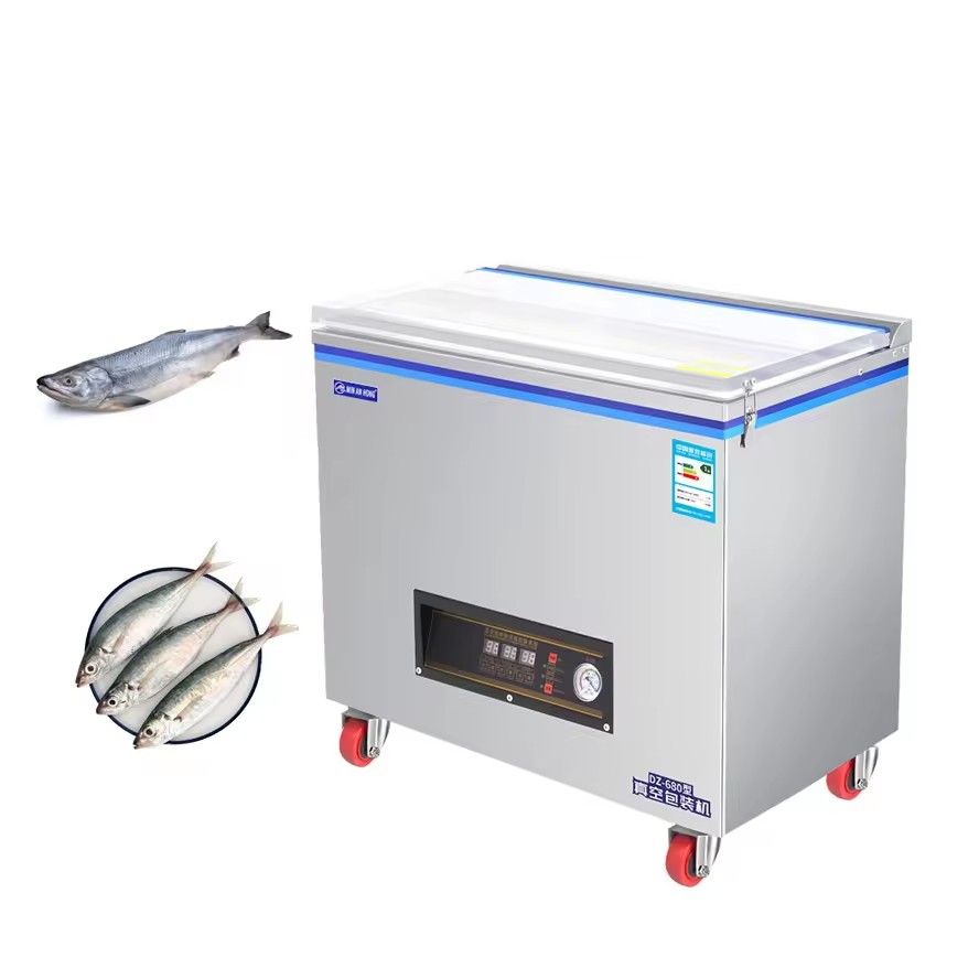 Commercial full-automatic cooked food large dry and wet powder granule seafood plastic packaging vacuum CE pumping machine