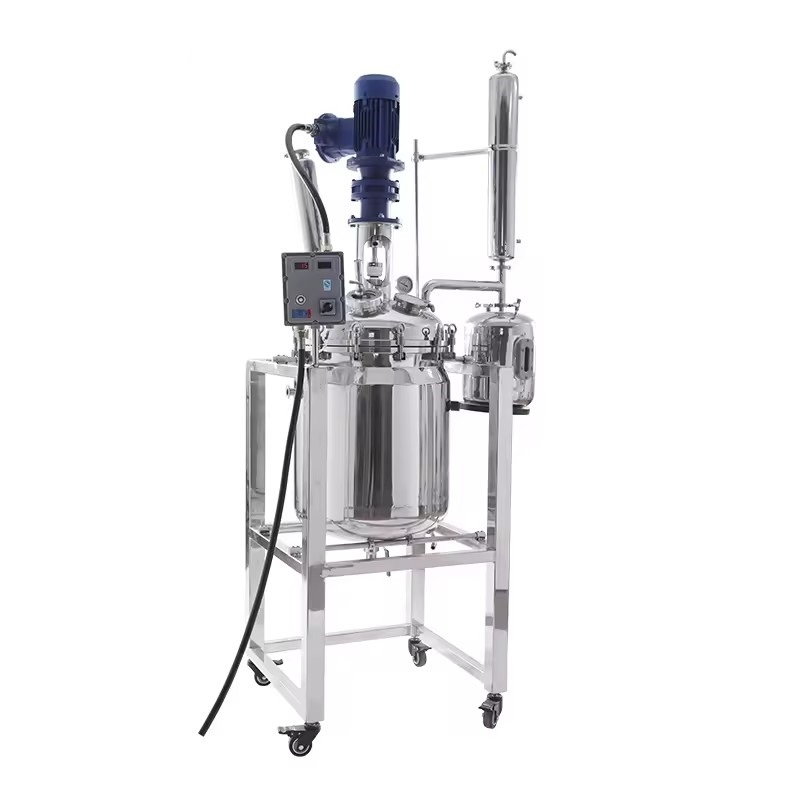 Synceray Customizable Biotechnology Dual-Jacketed 10L 20L 100L 316L-Grade Stainless Steel Chemical Pharmaceutical Bioreactor