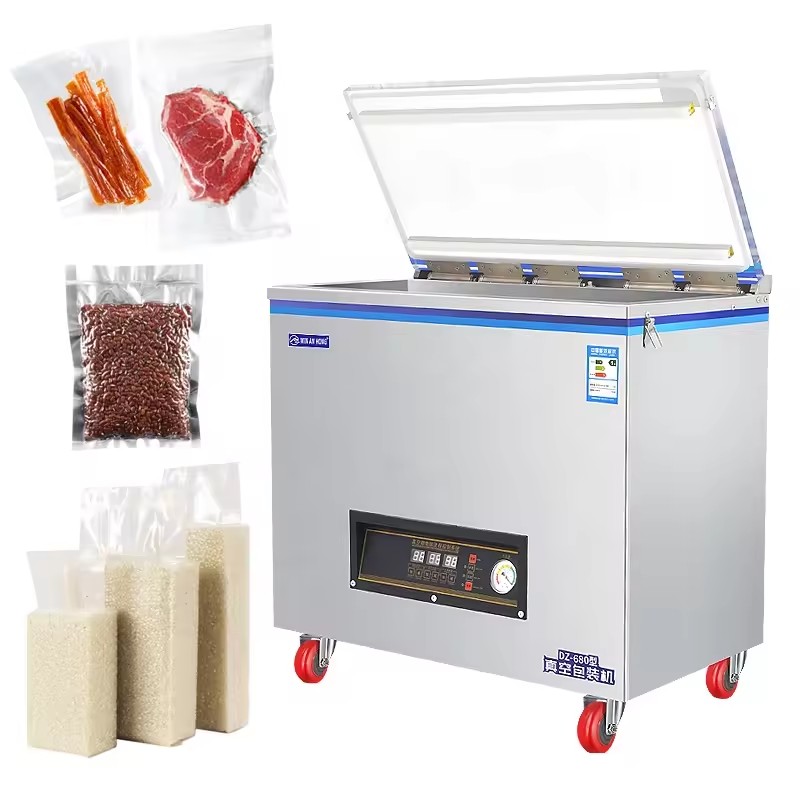 Fast fresh-keeping rice corn grain and vegetable full-automatic vacuum sealing and packaging machine