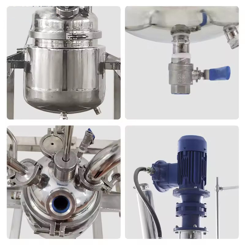 1L 2L 3L 5L Digital Display Chemical lab Jacketed stainless steel Reactor Vessel 220V