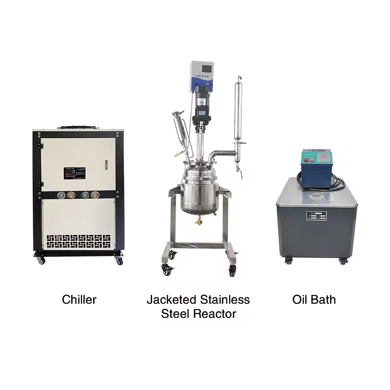 1L 2L 3L 5L Digital Display Chemical lab Jacketed stainless steel Reactor Vessel 220V