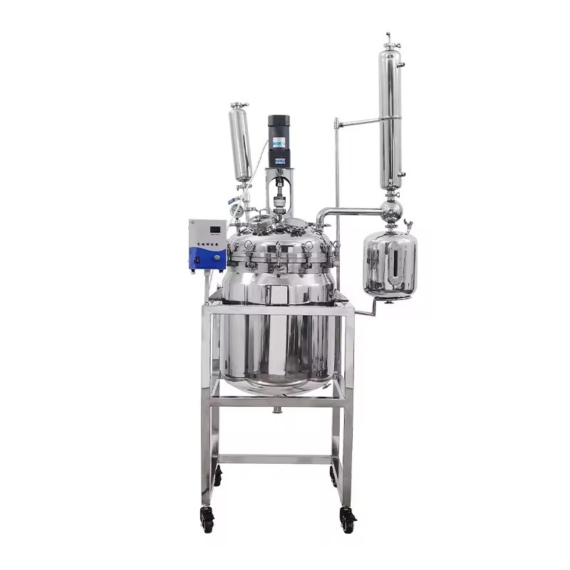 Synceray Customizable Biotechnology Dual-Jacketed 10L 20L 100L 316L-Grade Stainless Steel Chemical Pharmaceutical Bioreactor 