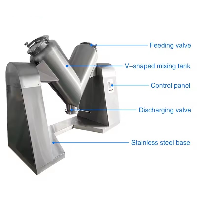 SYNCERAY Automatic electric vertical 5 kg rotating drum mixer for cosmetic protein powders small mix