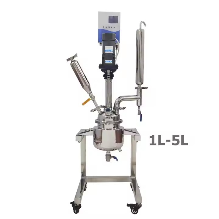 1L ~ 5L Double Layer Jacketed Stainless Steel Reactor Supplier