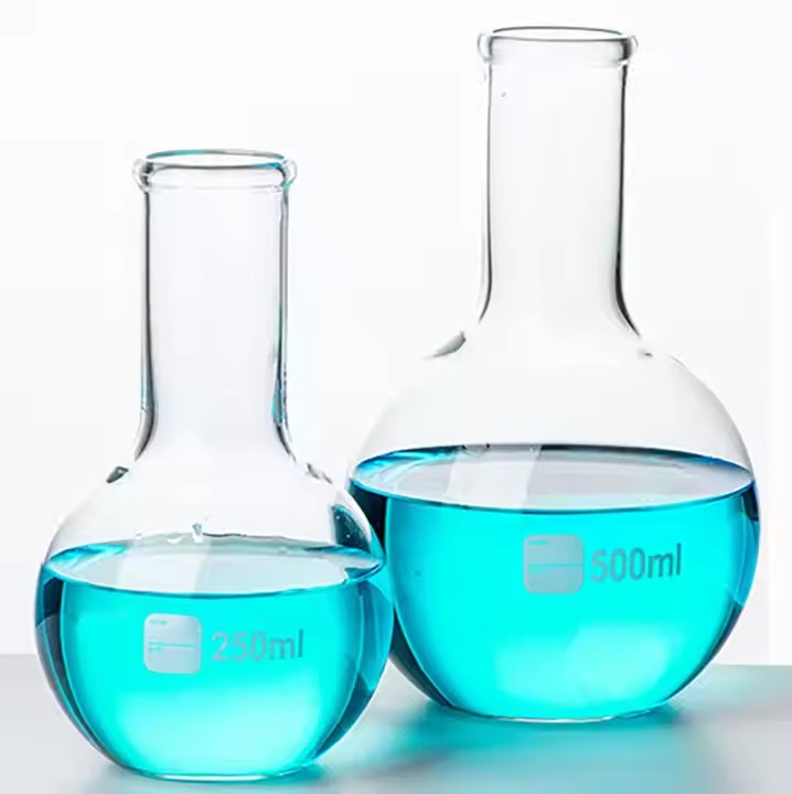 50ml-10000ml Laboratory Instrument Narrow Neck Flat Bottom Borosilicate Glass Boiling Flask