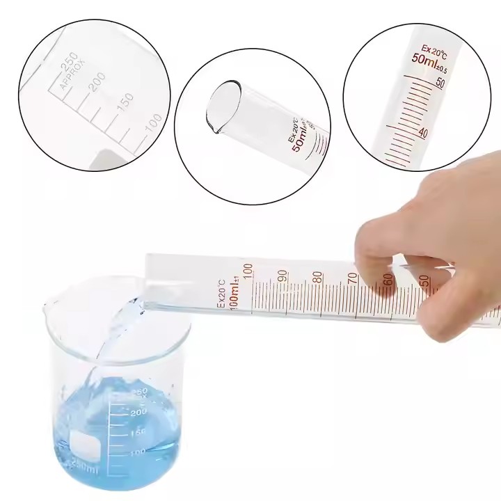 Chemistry Lab Equipment Glass Beaker High Temperature Glass Measuring Beaker Lab glassware Chemical Glass Instrument