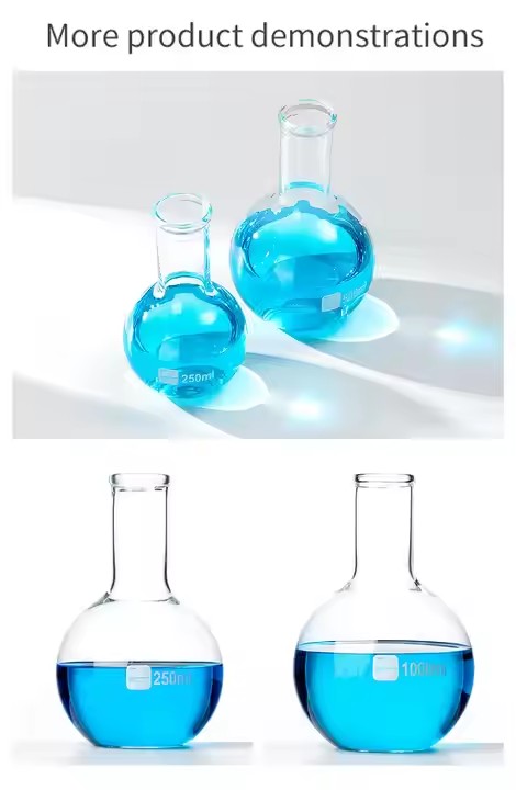 50ml-10000ml Laboratory Instrument Narrow Neck Flat Bottom Borosilicate Glass Boiling Flask