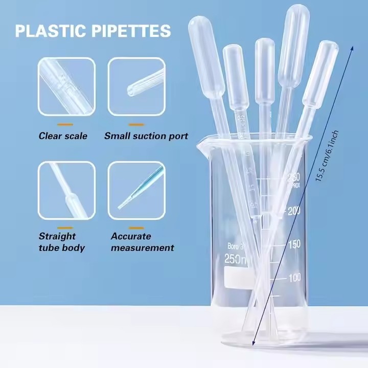 Chemistry Lab Equipment Plastic Graduated Cylinders Plastic Beaker Lab Pipettes Plastic Funnel Wash Bottle Brush